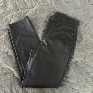 GAP olive green Faux Leather Pants
